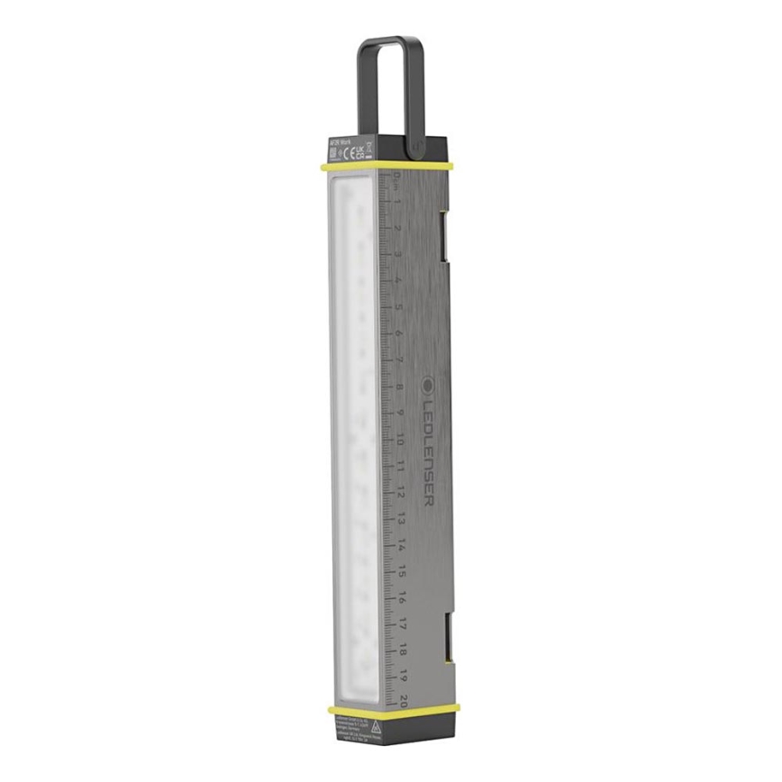 Ledlenser AF2R - Lampada da lavoro ricaricabile a LED dimmerabile, IP54, 1000 lm, 50 h
