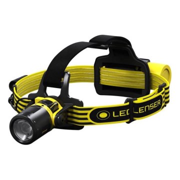 Ledlenser EXH8 - Torcia frontale a LED dimmerabile, 3xAA, IP66, 180 lm, 40 ore, gialla