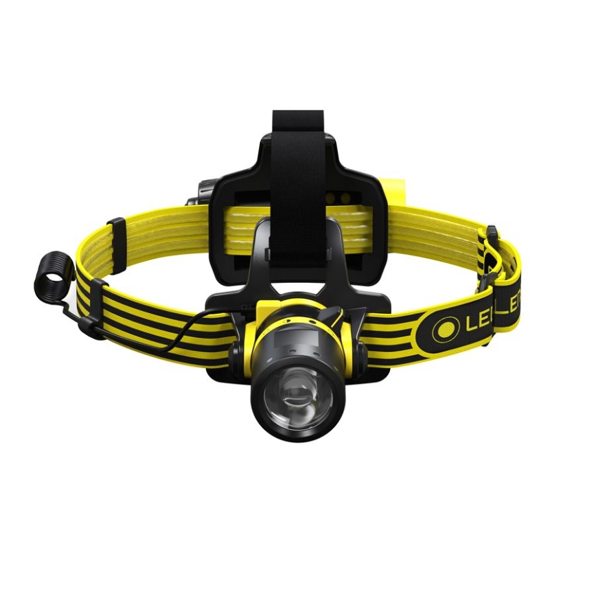 Ledlenser EXH8 - Torcia frontale a LED dimmerabile, 3xAA, IP66, 180 lm, 40 ore, gialla