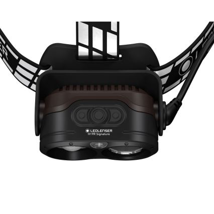 Ledlenser H19R SIGNATURE - Lampada frontale ricaricabile a LED dimmerabile, batteria 4800 mAh, IP68, 4000 lm, autonomia fino a 20 ore, nera
