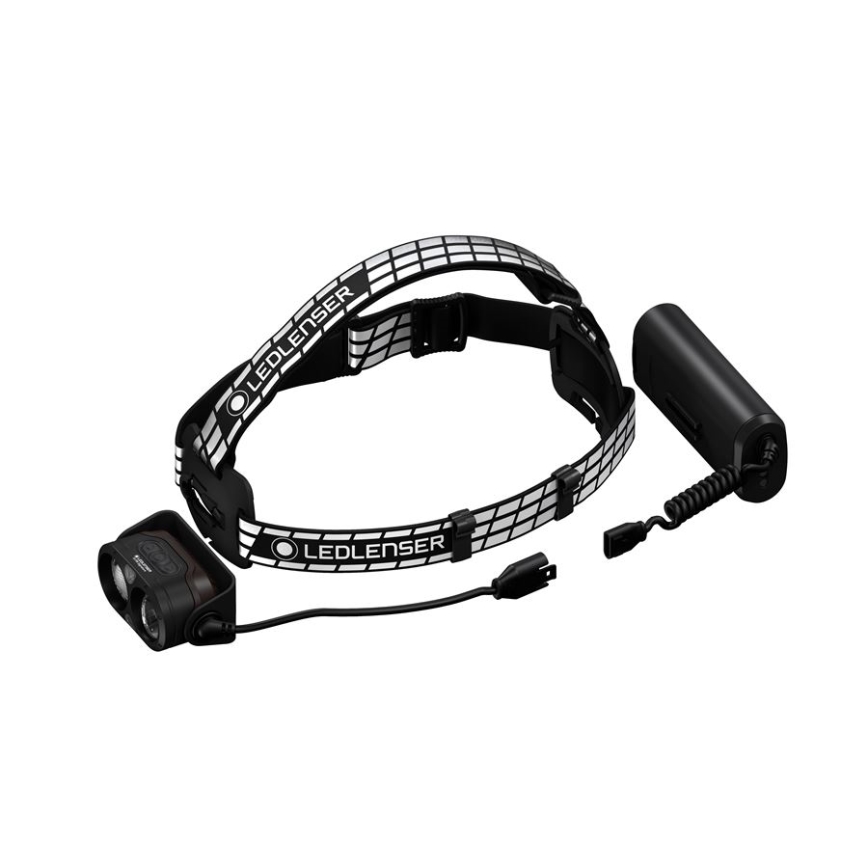 Ledlenser H19R SIGNATURE - Lampada frontale ricaricabile a LED dimmerabile, batteria 4800 mAh, IP68, 4000 lm, autonomia fino a 20 ore, nera