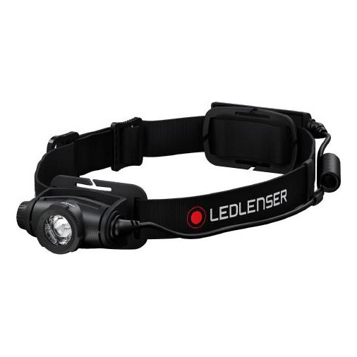 Ledlenser H5R CORE - Lampada frontale ricaricabile a LED dimmerabile, LED/1800 mAh, IP67, 500 lm, 50 h, nera