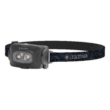 Ledlenser HF4R Core - Lampada frontale ricaricabile a LED con intensità regolabile, batteria 1000 mAh, IP68, 500 lm, 35 h, nero