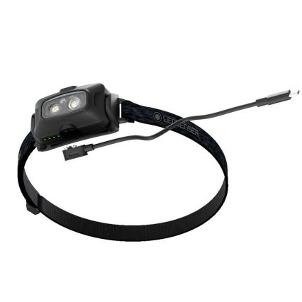 Ledlenser HF4R Core - Lampada frontale ricaricabile a LED con intensità regolabile, batteria 1000 mAh, IP68, 500 lm, 35 h, nero
