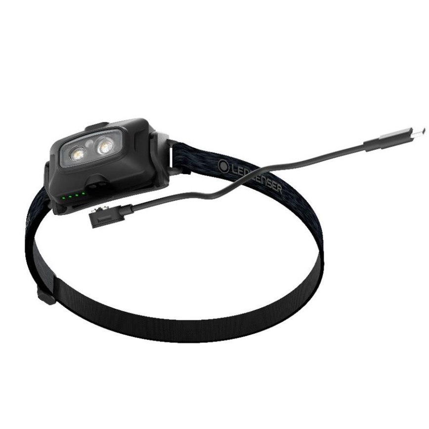 Ledlenser HF4R Core - Lampada frontale ricaricabile a LED con intensità regolabile, batteria 1000 mAh, IP68, 500 lm, 35 h, nero
