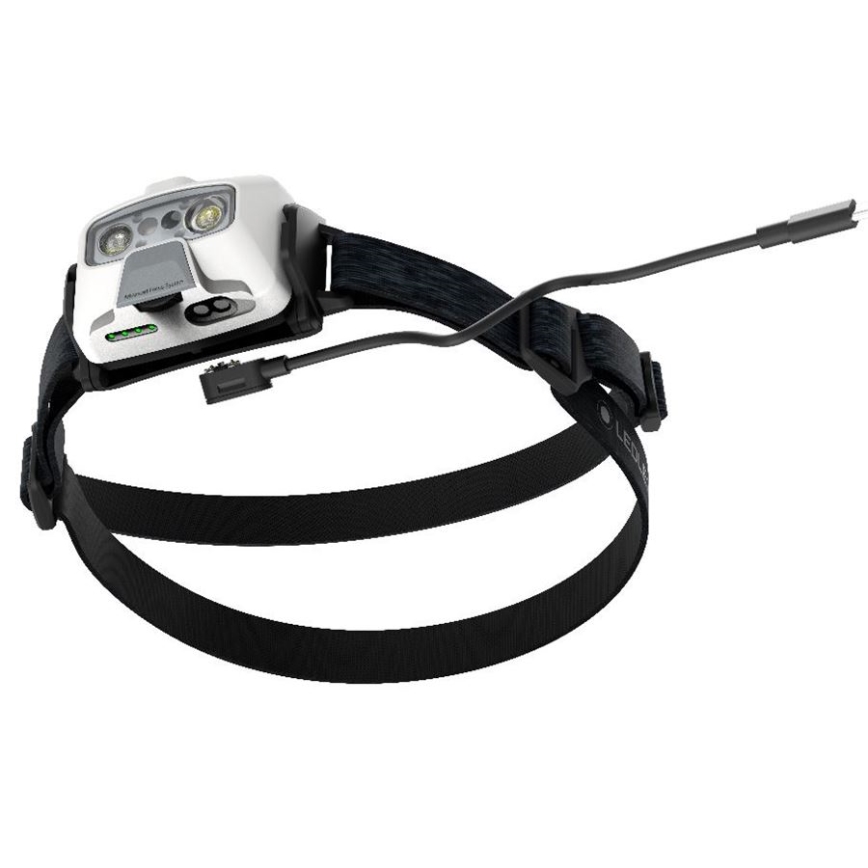 Ledlenser HF6R Core - Lampada frontale ricaricabile a LED dimmerabile, batteria 2000 mAh, IP68, 800 lm, 60 h, bianco