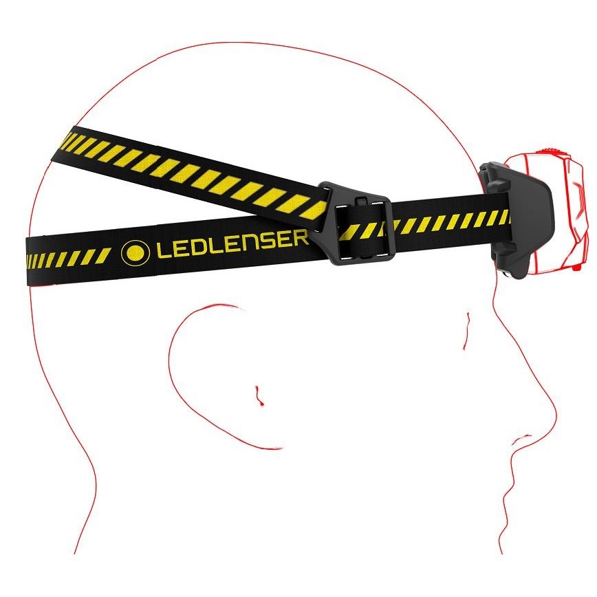 Ledlenser HF6R Work - Lampada frontale ricaricabile LED a intensità regolabile, 2000 mAh, IP68, 800 lm, 60 h, nera