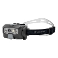 Ledlenser HF8R Core - Lampada frontale ricaricabile a LED dimmerabile, 2000 mAh, IP68, 800 lm, 60 h, grigio