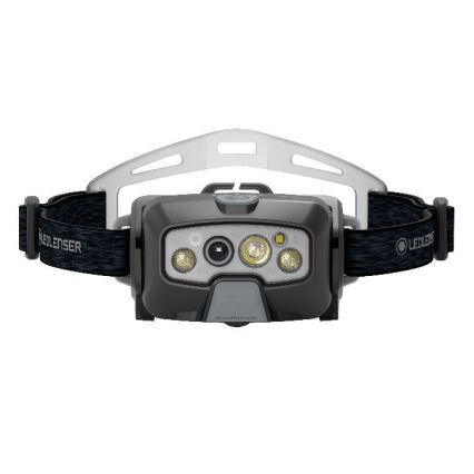 Ledlenser HF8R Core - Lampada frontale ricaricabile a LED dimmerabile, 2000 mAh, IP68, 800 lm, 60 h, grigio