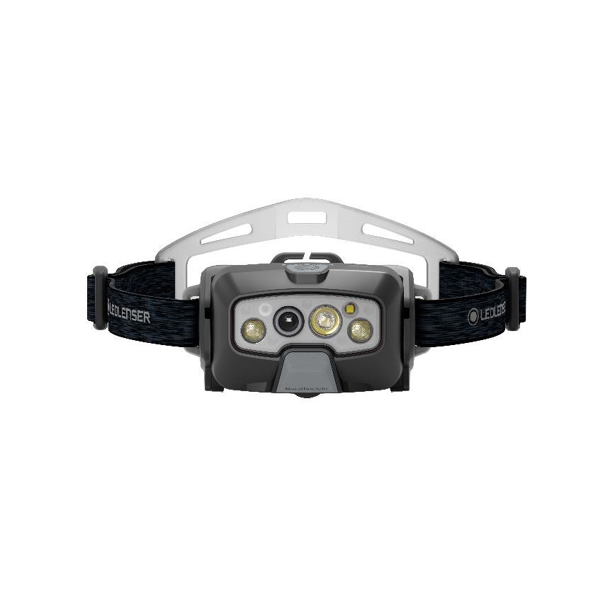Ledlenser HF8R Core - Lampada frontale ricaricabile a LED dimmerabile, 2000 mAh, IP68, 800 lm, 60 h, grigio