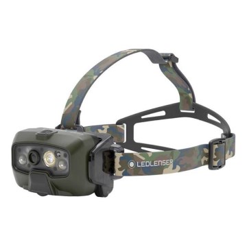 Ledlenser HF8R Core RGB - Lampada frontale LED ricaricabile dimmerabile, 3700 mAh, IP68, 1600 lm, 90 h, verde