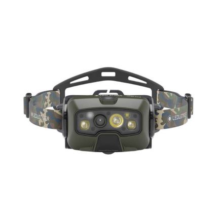 Ledlenser HF8R Core RGB - Lampada frontale LED ricaricabile dimmerabile, 3700 mAh, IP68, 1600 lm, 90 h, verde