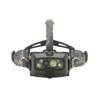 Ledlenser HF8R Core RGB - Lampada frontale LED ricaricabile dimmerabile, 3700 mAh, IP68, 1600 lm, 90 h, verde