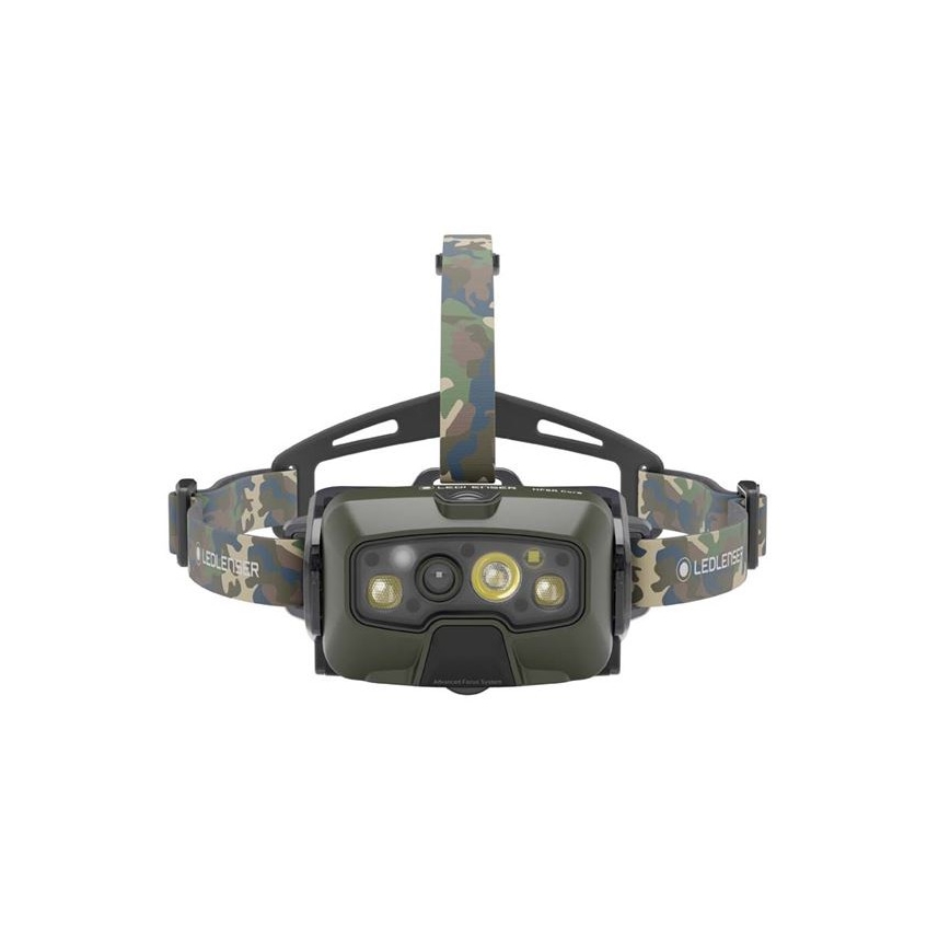 Ledlenser HF8R Core RGB - Lampada frontale LED ricaricabile dimmerabile, 3700 mAh, IP68, 1600 lm, 90 h, verde