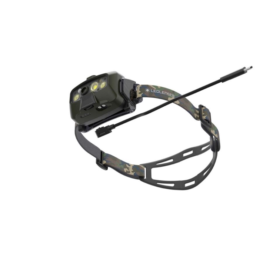 Ledlenser HF8R Core RGB - Lampada frontale LED ricaricabile dimmerabile, 3700 mAh, IP68, 1600 lm, 90 h, verde