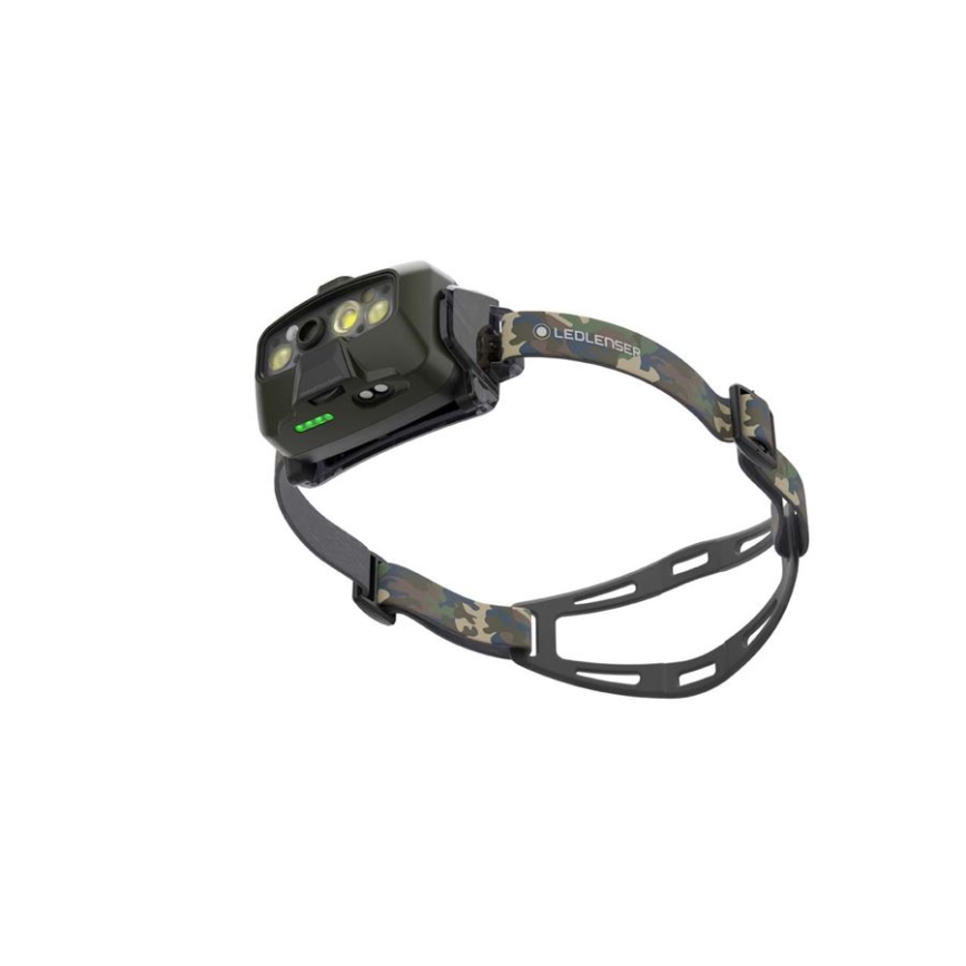 Ledlenser HF8R Core RGB - Lampada frontale LED ricaricabile dimmerabile, 3700 mAh, IP68, 1600 lm, 90 h, verde