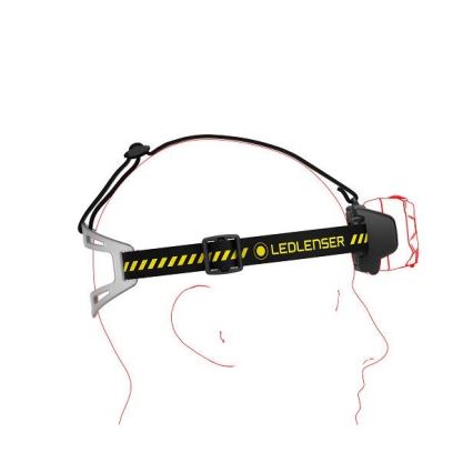 Ledlenser HF8R Work - Lampada frontale ricaricabile a LED dimmerabile, batteria 3700 mAh, IP68, 1600 lm, autonomia 90 h, nera