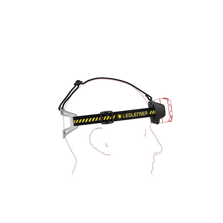 Ledlenser HF8R Work - Lampada frontale ricaricabile a LED dimmerabile, batteria 3700 mAh, IP68, 1600 lm, autonomia 90 h, nera