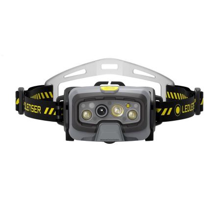 Ledlenser HF8R Work - Lampada frontale ricaricabile a LED dimmerabile, batteria 3700 mAh, IP68, 1600 lm, autonomia 90 h, nera