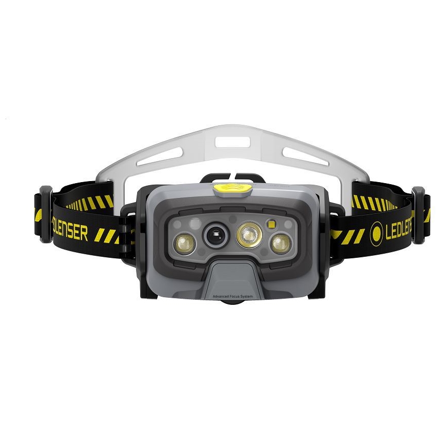 Ledlenser HF8R Work - Lampada frontale ricaricabile a LED dimmerabile, batteria 3700 mAh, IP68, 1600 lm, autonomia 90 h, nera
