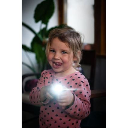 Ledlenser KIDBEAM4 RAINBOW - Torcia dimmerabile per bambini a LED/2xAAA IP44 viola