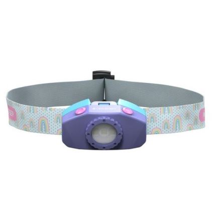 Ledlenser KIDLED2 RAINBOW - Lampada frontale dimmerabile per bambini LED/1xAAA IPX4 40 lm 20 h viola