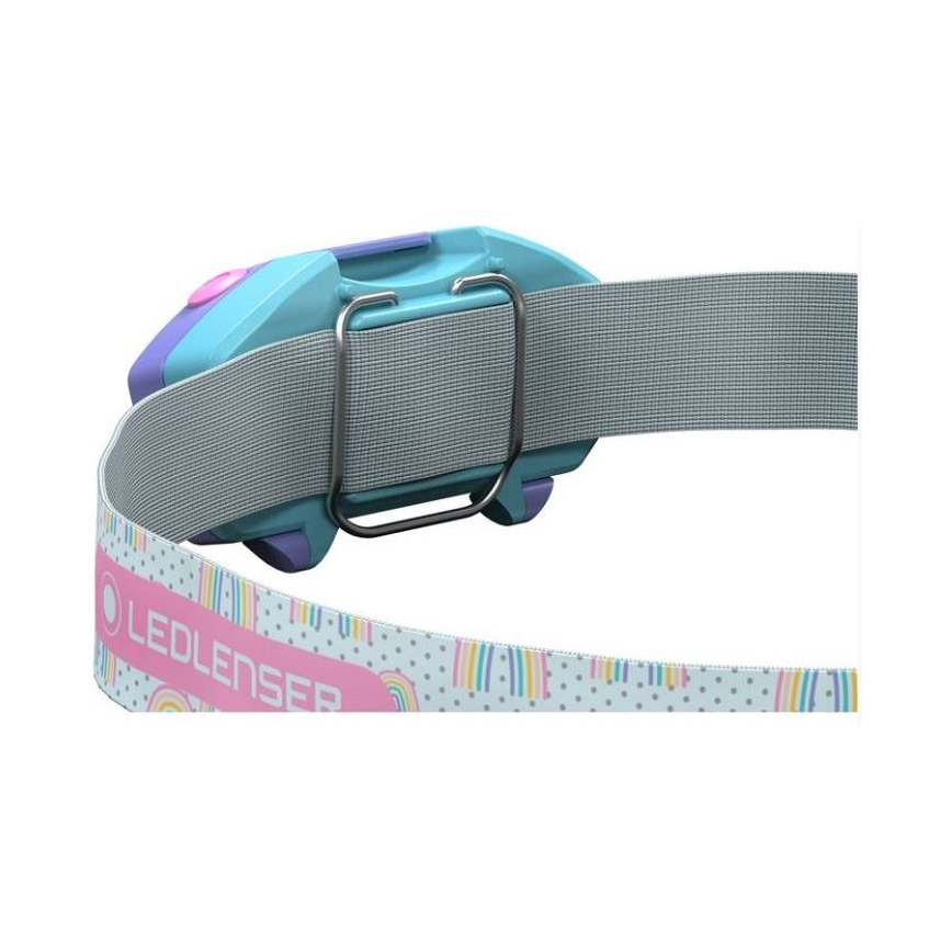 Ledlenser KIDLED2 RAINBOW - Lampada frontale dimmerabile per bambini LED/1xAAA IPX4 40 lm 20 h viola