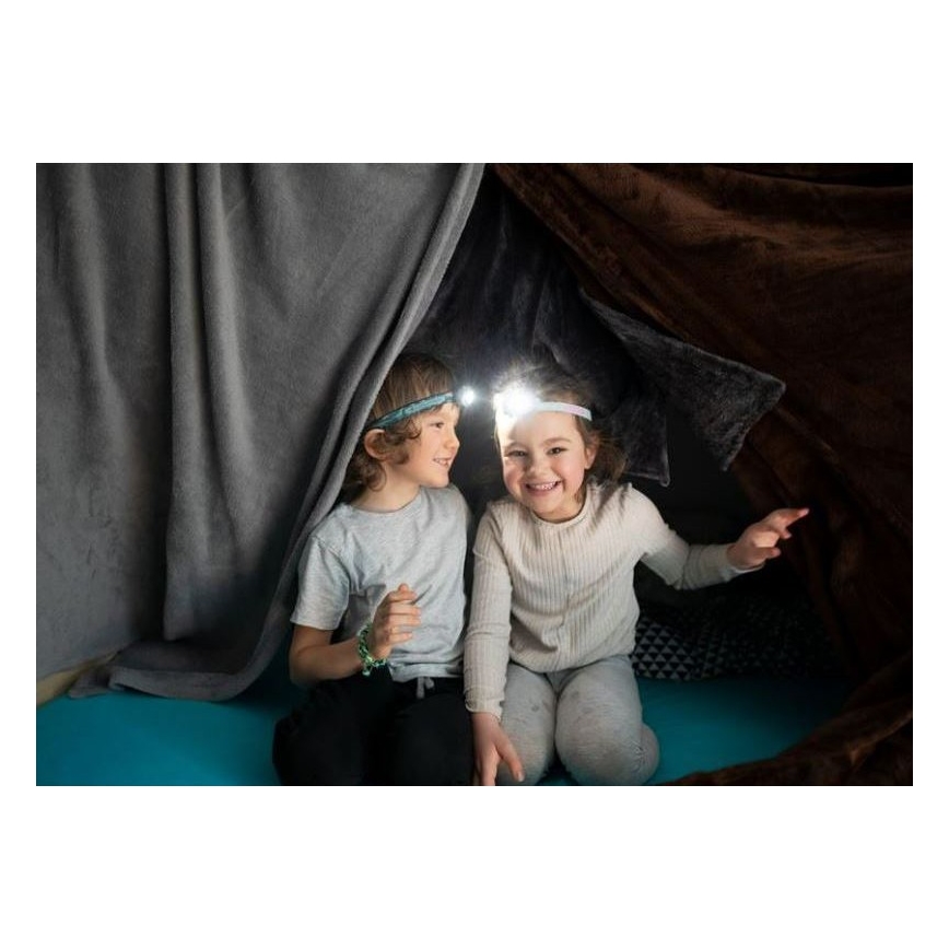 Ledlenser KIDLED4R DINO - Lampada frontale per bambini LED dimmerabile ricaricabile LED/280 mAh IPX4 40 lm 18 h verde