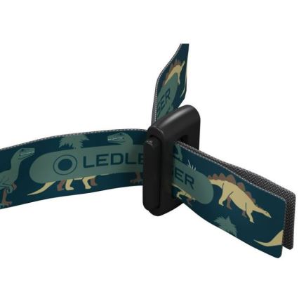 Ledlenser KIDLED4R DINO - Lampada frontale per bambini LED dimmerabile ricaricabile LED/280 mAh IPX4 40 lm 18 h verde