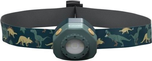 Ledlenser KIDLED4R DINO - Lampada frontale per bambini LED dimmerabile ricaricabile LED/280 mAh IPX4 40 lm 18 h verde