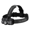 Ledlenser MH7 - Lampada frontale ricaricabile a LED dimmerabile, 1550 mAh, IP54, 600 lm, 40 h, nero/grigio