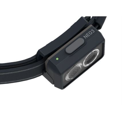 Ledlenser NEO3 - Lampada frontale a LED dimmerabile, alimentata da 3xAAA, IP54, 400 lm, autonomia fino a 20 h, nera