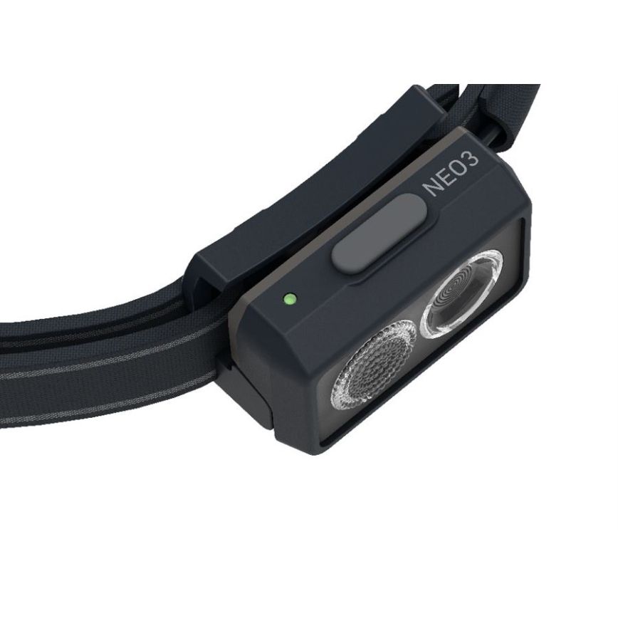 Ledlenser NEO3 - Lampada frontale a LED dimmerabile, alimentata da 3xAAA, IP54, 400 lm, autonomia fino a 20 h, nera