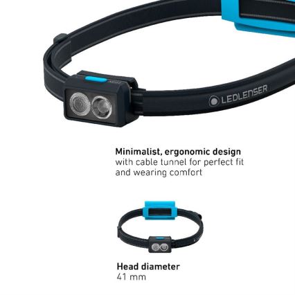 Ledlenser NEO3 - Lampada frontale LED dimmerabile LED/3xAAA IP54 400 lm 20 h blu