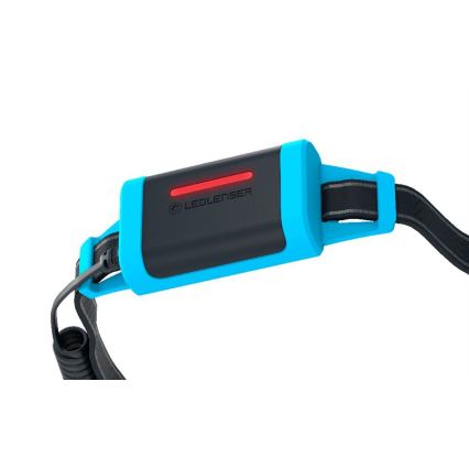 Ledlenser NEO5R - Torcia frontale ricaricabile a LED dimmerabile, 1800 mAh, IP54, 600 lm, 35 ore, blu