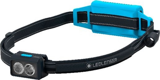 Ledlenser NEO5R - Torcia frontale ricaricabile a LED dimmerabile, 1800 mAh, IP54, 600 lm, 35 ore, blu