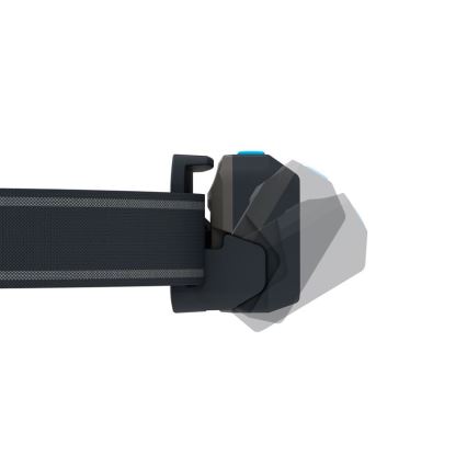 Ledlenser NEO9R - Lampada frontale ricaricabile a LED dimmerabile, 5000 mAh, IP54, 1200 lm, 120 ore, nero/blu