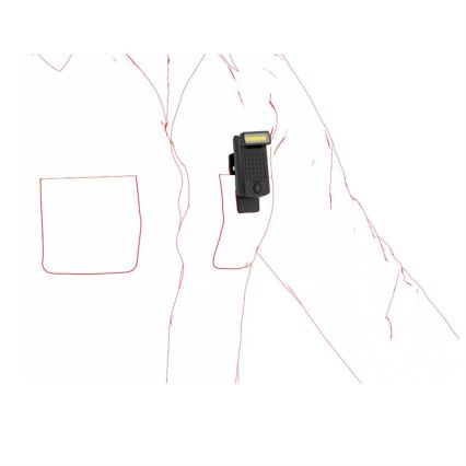 Ledlenser W1R - Torcia da lavoro ricaricabile a LED dimmerabile con clip, 740 mAh, IP54, 220 lm
