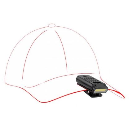Ledlenser W1R - Torcia da lavoro ricaricabile a LED dimmerabile con clip, 740 mAh, IP54, 220 lm