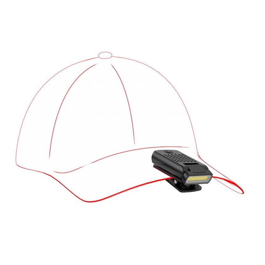 Ledlenser W1R - Torcia da lavoro ricaricabile a LED dimmerabile con clip, 740 mAh, IP54, 220 lm