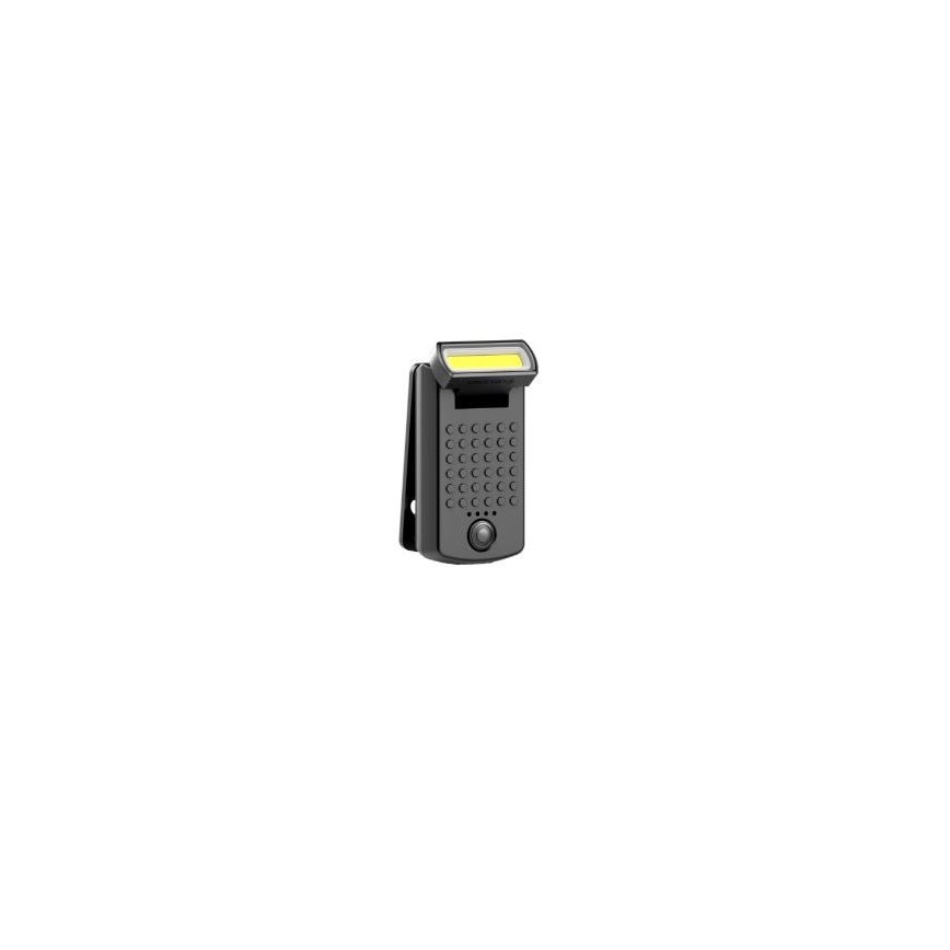 Ledlenser W1R - Torcia da lavoro ricaricabile a LED dimmerabile con clip, 740 mAh, IP54, 220 lm