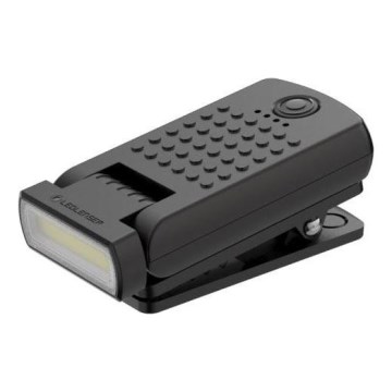 Ledlenser W1R - Torcia da lavoro ricaricabile a LED dimmerabile con clip, 740 mAh, IP54, 220 lm