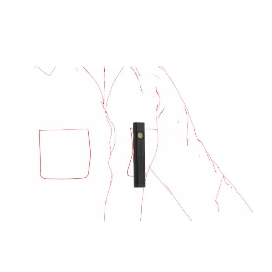 Ledlenser W4R - Torcia da lavoro ricaricabile a LED dimmerabile, 760 mAh, IP54, 220 lm