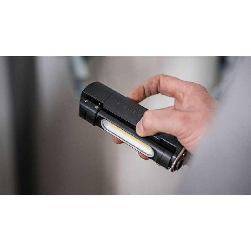 Ledlenser W6R - Torcia da lavoro ricaricabile dimmerabile a LED, batteria 2500 mAh, IP54, 500 lm, 10 h