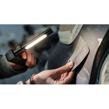 Ledlenser W7R - Torcia da lavoro ricaricabile a LED con regolazione della luminosità, 2500 mAh, IP54, 600 lm