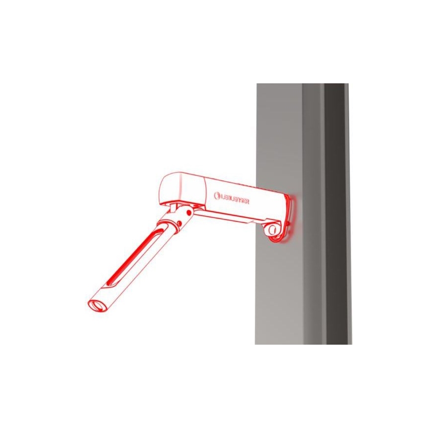 Ledlenser W7R - Torcia da lavoro ricaricabile a LED con regolazione della luminosità, 2500 mAh, IP54, 600 lm