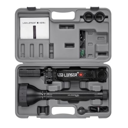 Ledlenser X21R - Torcia ricaricabile a LED dimmerabile ad alte prestazioni, batteria 5000 mAh, IP54, 5000 lm, autonomia 40 h