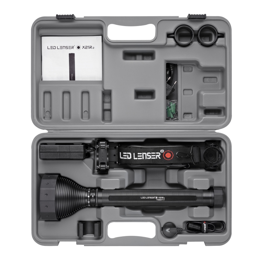 Ledlenser X21R - Torcia ricaricabile a LED dimmerabile ad alte prestazioni, batteria 5000 mAh, IP54, 5000 lm, autonomia 40 h