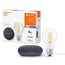 Ledvance - Altoparlante intelligente Google Nest Mini + LED Lampadina dimmerabile SMART+ A60 E27/60W/230V