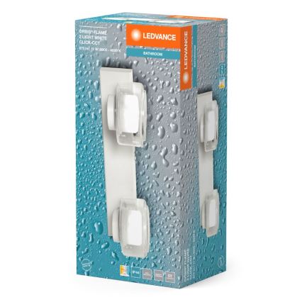 Ledvance - Applique a LED da bagno ORBIS FLAME 2xLED/5,5W/230V 3000/4000K IP44 bianco
